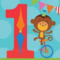 Disguise 1st Birthday Paper Napkins - 16 Pack Kids