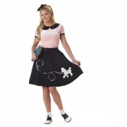 California Costume Collections 50s Hop With Poodle Skirt Costume For Adults
