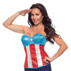 Rubie's American Dream Sequin Corset For Adults - Marvel Avengers