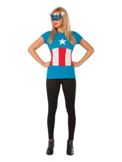 Rubie's American Dream T-Shirt & Mask Set For Adults - Marvel Avengers