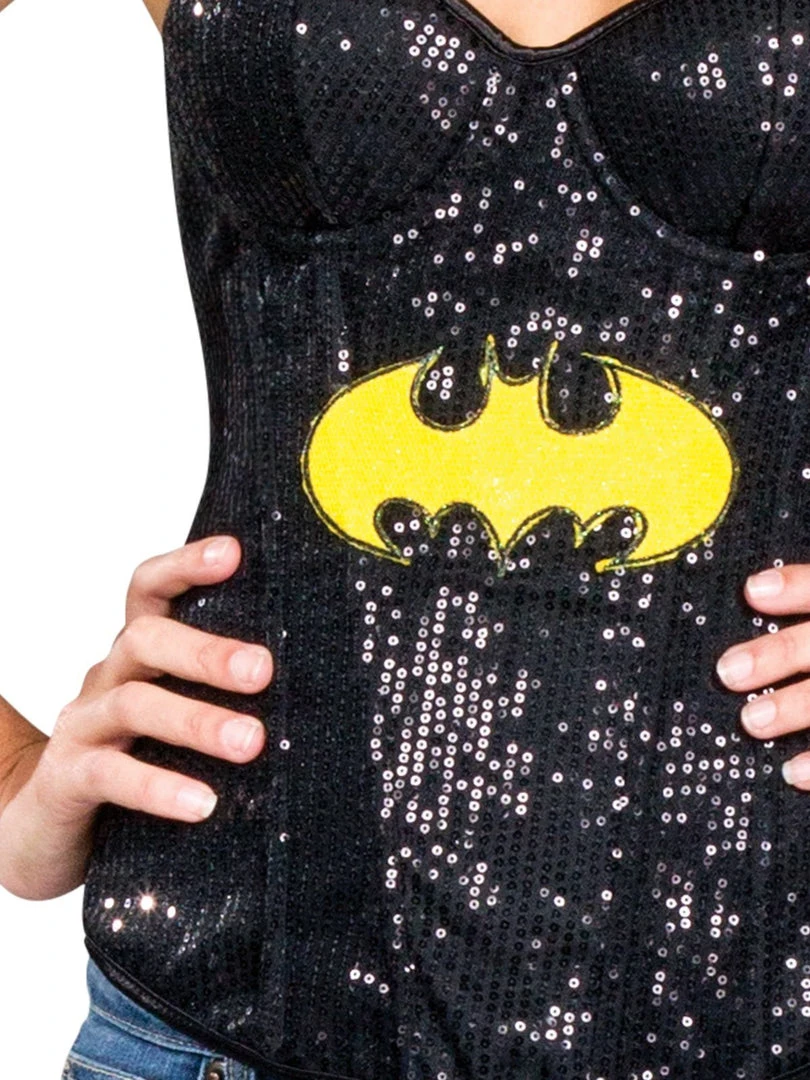 Rubie's Batgirl Sequin Corset For Adults - Warner Bros DC Comics 4 Rubie's Batgirl Sequin Corset For Adults - Warner Bros DC Comics