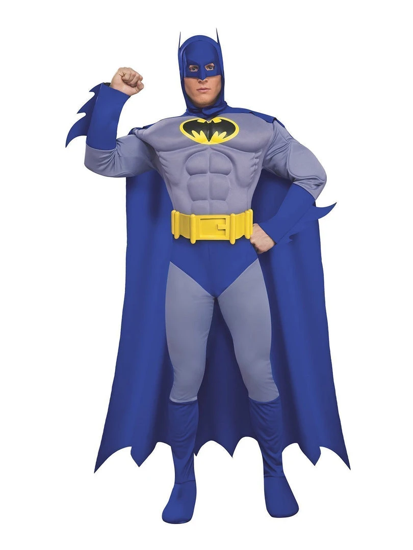 Rubie's Batman Deluxe Muscle Chest Costume For Adults - Warner Bros Batman: Brave And Bold 3 Rubie's Batman Deluxe Muscle Chest Costume For Adults - Warner Bros Batman: Brave And Bold