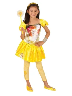 Rubie's Belle Footless Tights For Kids - Disney Beauty And The Beast