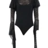 Rubie's Black Lace Blackout Bodysuit For Adults