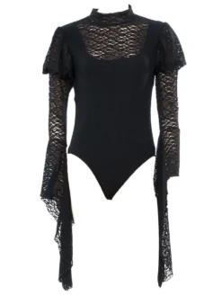 Rubie's Black Lace Blackout Bodysuit For Adults