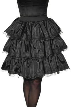 Rubie's Black Ruffle Adult Skirt