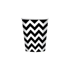 Amscan Black And White Chevron 9oz Cups