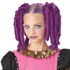 California Costume Collections Curly Magenta Hair Clips Kids