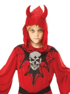 Rubie's Devil Robe With Skull & Webs Costume For Kids