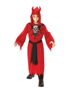 Rubie's Devil Robe With Skull & Webs Costume For Kids