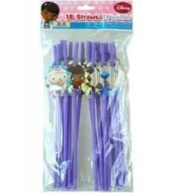 Forum Novelties Doc McStuffins 18Pk Drinking Straws - Disney Jnr