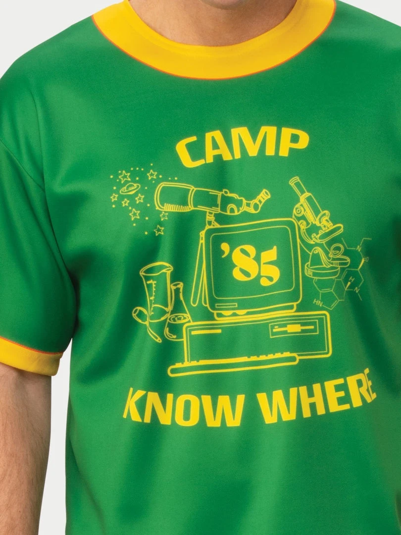 Rubie's Dustin 'Camp Know Where' T-Shirt For Adults - Netflix Stranger Things 5 Rubie's Dustin 'Camp Know Where' T-Shirt For Adults - Netflix Stranger Things