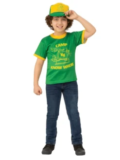 Rubie's Dustin 'Camp Know Where' T-Shirt For Kids - Netflix Stranger Things