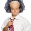 Rubie's Elderly Bald Cap With Grey Curly Sides Wig For Kids