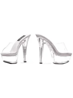 Ellie Shoes Inc Glass Slipper Platform Stiletto Shoe US Size For Adults