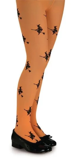 Rubie's Glitter Witch Orange Child Tights Kids