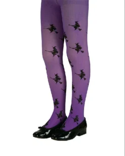 Rubie's Glitter Witch Purple Child Tights