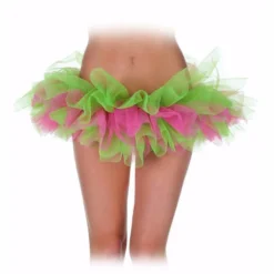 Underwraps Green And Pink Tutu For Adults