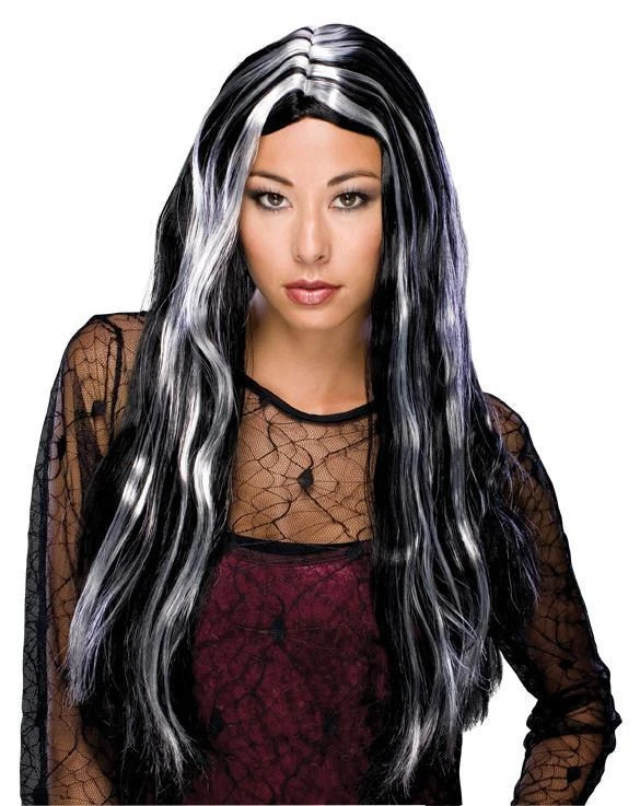 Rubie's Grey Streaked Wig For Adults 3 Rubie's Grey Streaked Wig For Adults