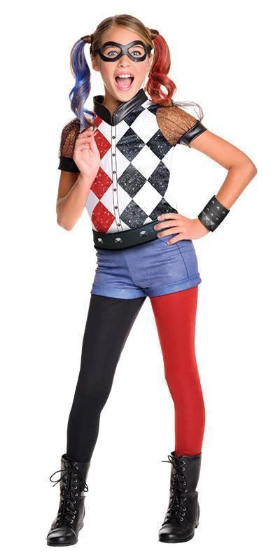 Rubie's Harley Quinn Deluxe Costume For Kids - Warner Bros DC Super Hero Girls 3 Rubie's Harley Quinn Deluxe Costume For Kids - Warner Bros DC Super Hero Girls