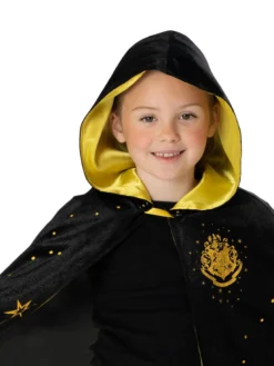 Rubie's Hogwarts Black & Gold Hooded Robe For Kids & Tweens - Warner Bros Harry Potter