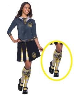 Rubie's Hufflepuff Costume Socks For Teens & Adults - Warner Bros Harry Potter