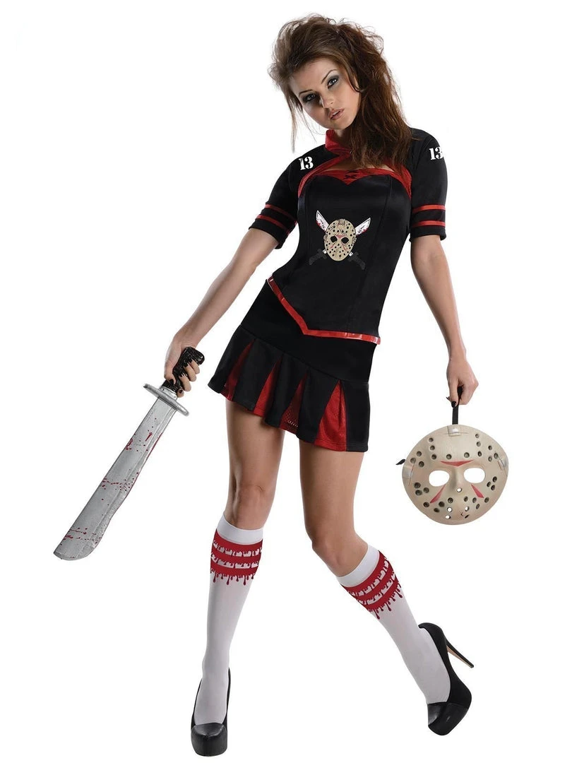 Rubie's Jason Voorhees Cheerleader Costume For Adults - Friday The 13th 3 Rubie's Jason Voorhees Cheerleader Costume For Adults - Friday The 13th