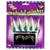 Forum Novelties Accessories Mardi Gras Nails And Lashes Set 2 Forum Novelties Accessories Mardi Gras Nails And Lashes Set