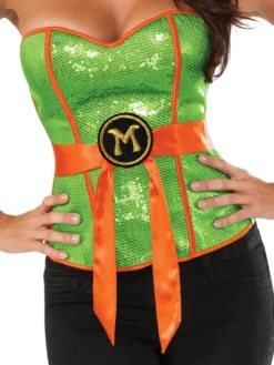 Rubie's Michelangelo Sequin Corset For Adults - Nickelodeon Teenage Mutant Ninja Turtles