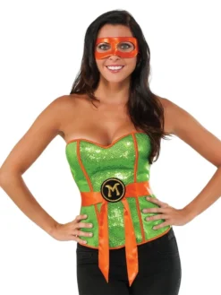 Rubie's Michelangelo Sequin Corset For Adults - Nickelodeon Teenage Mutant Ninja Turtles
