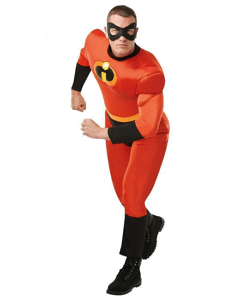 Rubie's Mr Incredible Deluxe Costume For Adults - Disney Pixar The Incredibles 2 3 Rubie's Mr Incredible Deluxe Costume For Adults - Disney Pixar The Incredibles 2