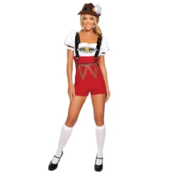 Roma Oktoberfest Lederhosen Babe Costume For Adults