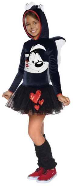 Rubie's Pepe Le Pew Hooded Tutu Costume For Kids - Warner Bros Looney Tunes