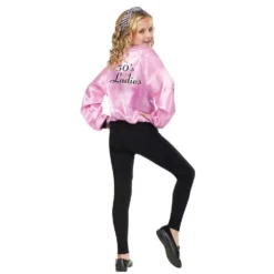 Fun World Pink Ladies Satin Jacket For Kids