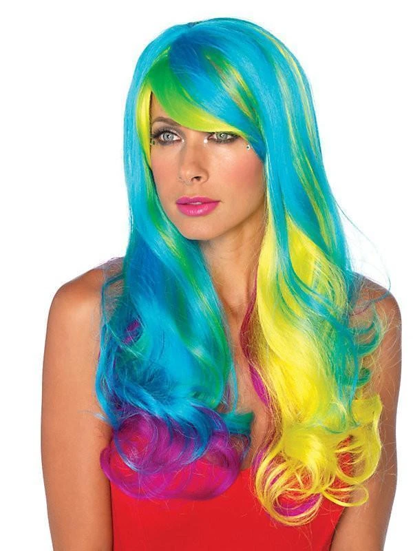 Leg Avenue Prism Rainbow Wig For Adults 3 Leg Avenue Prism Rainbow Wig For Adults