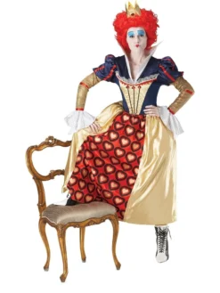 Rubie's Queen Of Hearts Red Deluxe Costume For Adults - Disney Alice In Wonderland