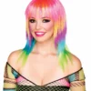 Forum Novelties Rainbow Club Candy Striped Wig For Adults