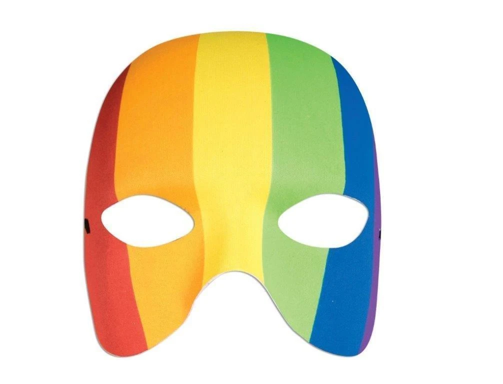 Forum Novelties Rainbow Half Mask For Adults 3 Forum Novelties Rainbow Half Mask For Adults
