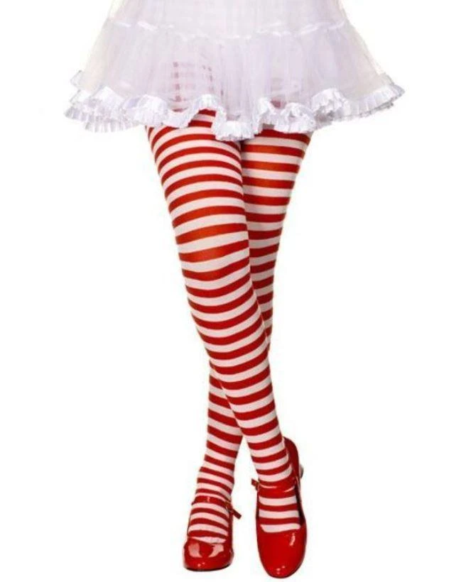 Music Legs Sky Hosiery Inc Red And White Striped Tights For Kids 3 Music Legs Sky Hosiery Inc Red And White Striped Tights For Kids