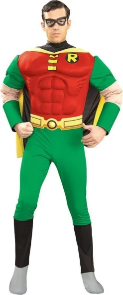 Rubie's Robin Deluxe Muscle Chest Costume For Adults - Warner Bros DC Comics