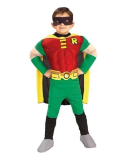 Rubie's Robin Deluxe Muscle Chest Costume For Kids - Warner Bros Teen Titans