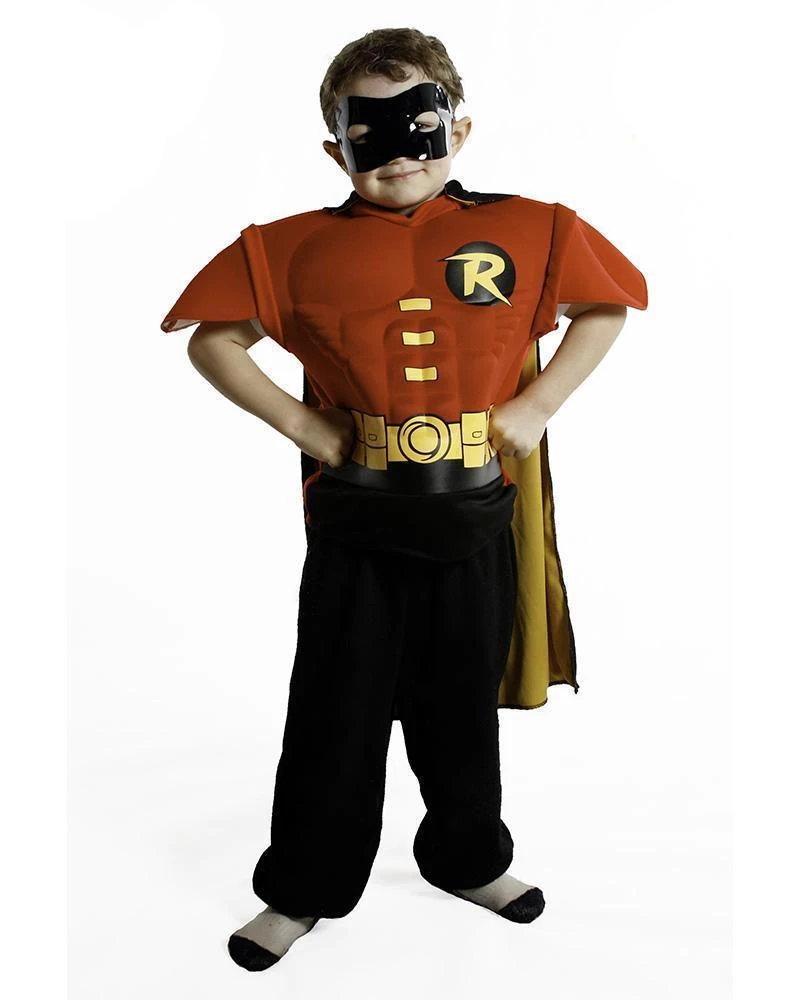 Rubie's Robin Muscle Chest Dress Up Set For Kids - Warner Bros DC Comics 3 Rubie's Robin Muscle Chest Dress Up Set For Kids - Warner Bros DC Comics