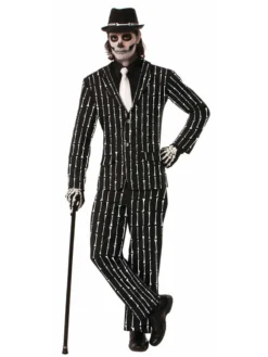 Forum Novelties Skeleton Bone Pin-Stripe Suit For Adults