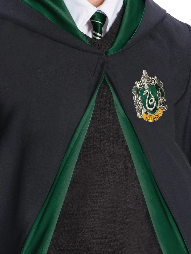 Rubie's Slytherin Deluxe Robe For Adults - Warner Bros Harry Potter 4 Rubie's Slytherin Deluxe Robe For Adults - Warner Bros Harry Potter