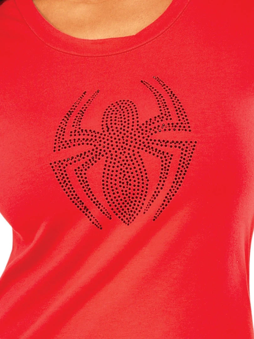 Rubie's Spider-Girl Rhinestone T-Shirt For Adults - Marvel Spider-Girl 4 Rubie's Spider-Girl Rhinestone T-Shirt For Adults - Marvel Spider-Girl