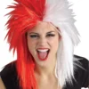 Rubie's Sports Fantatic Red & White Wig For Adults 2 Rubie's Sports Fantatic Red & White Wig For Adults