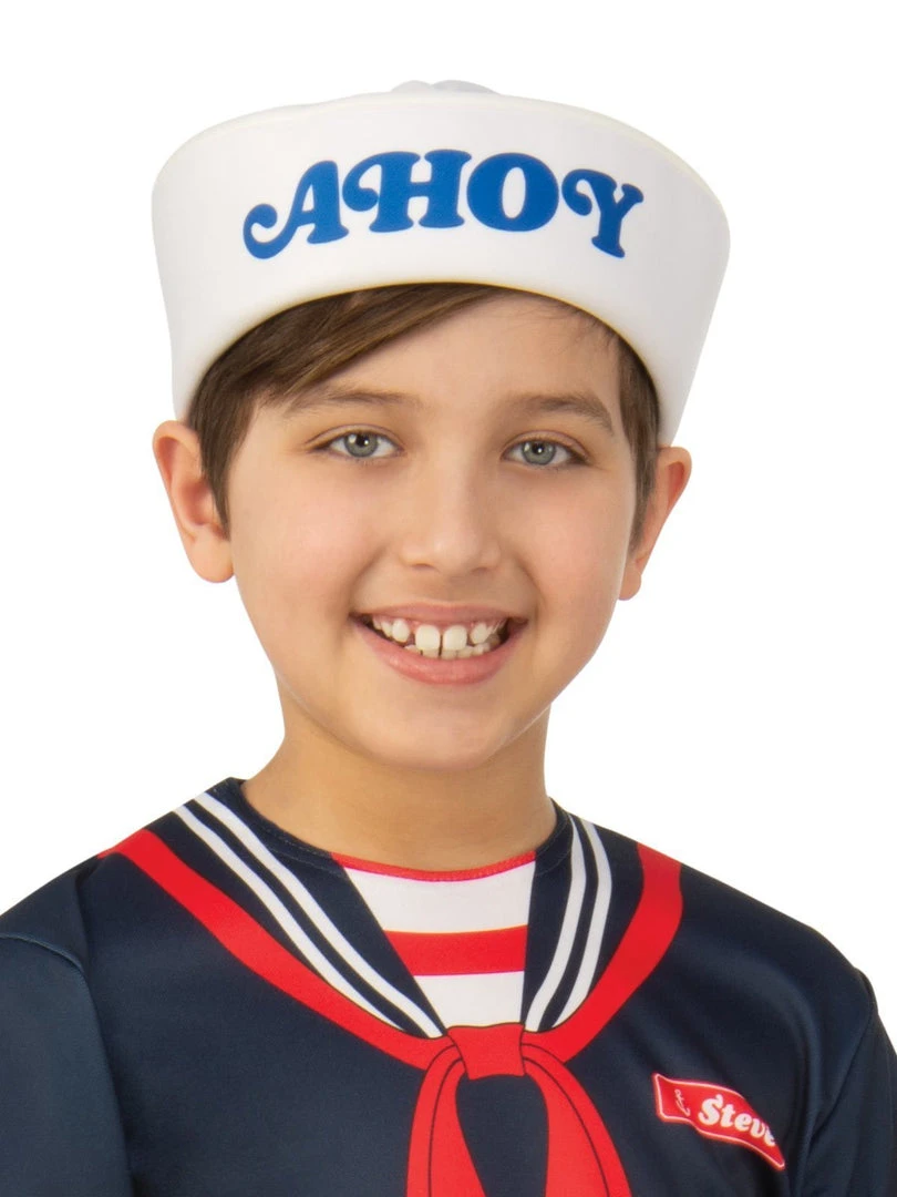 Rubie's Steve 'Scoops Ahoy Uniform' Costume For Kids - Netflix Stranger Things 4 Rubie's Steve 'Scoops Ahoy Uniform' Costume For Kids - Netflix Stranger Things