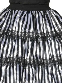 Rubie's Striped Black & White Ruffle Skirt For Adults