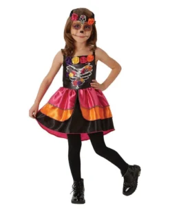 Rubie's Sugar Skull Day Of The Dead Costume For Tweens Kids