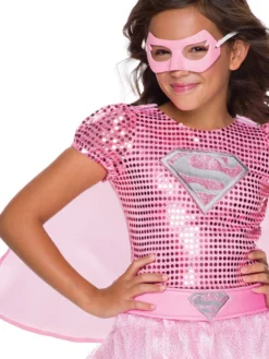 Rubie's Supergirl Premium Pink Sequin Costume For Kids - Warner Bros DC Comics